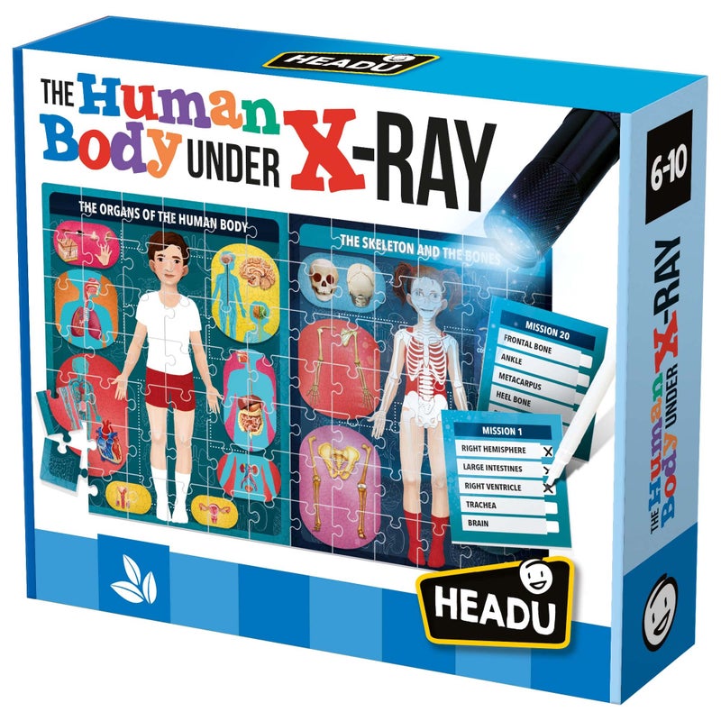 Headu The Human Body Under X-Ray â€“ Kids Learning Toys Ages 6-10, Educational STEM Toys for Ages 6 7 8 9 10 Year Old Boys Girls, Anatomy Puzzles, 1st Grade Learning Activities, Classroom Must Haves - Image 4